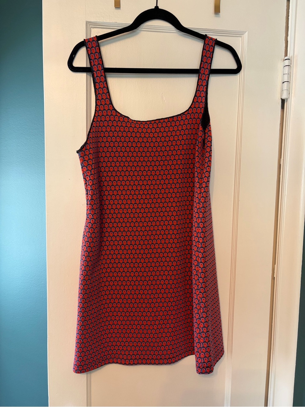 Zara Red Patterned Sleeveless Shift Dress